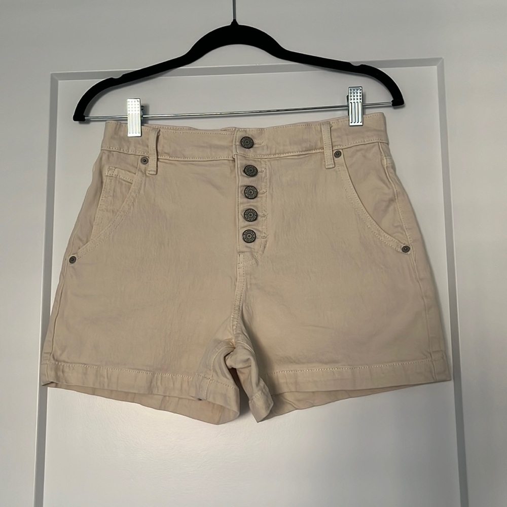 Banana Republic Cream Denim Shorts